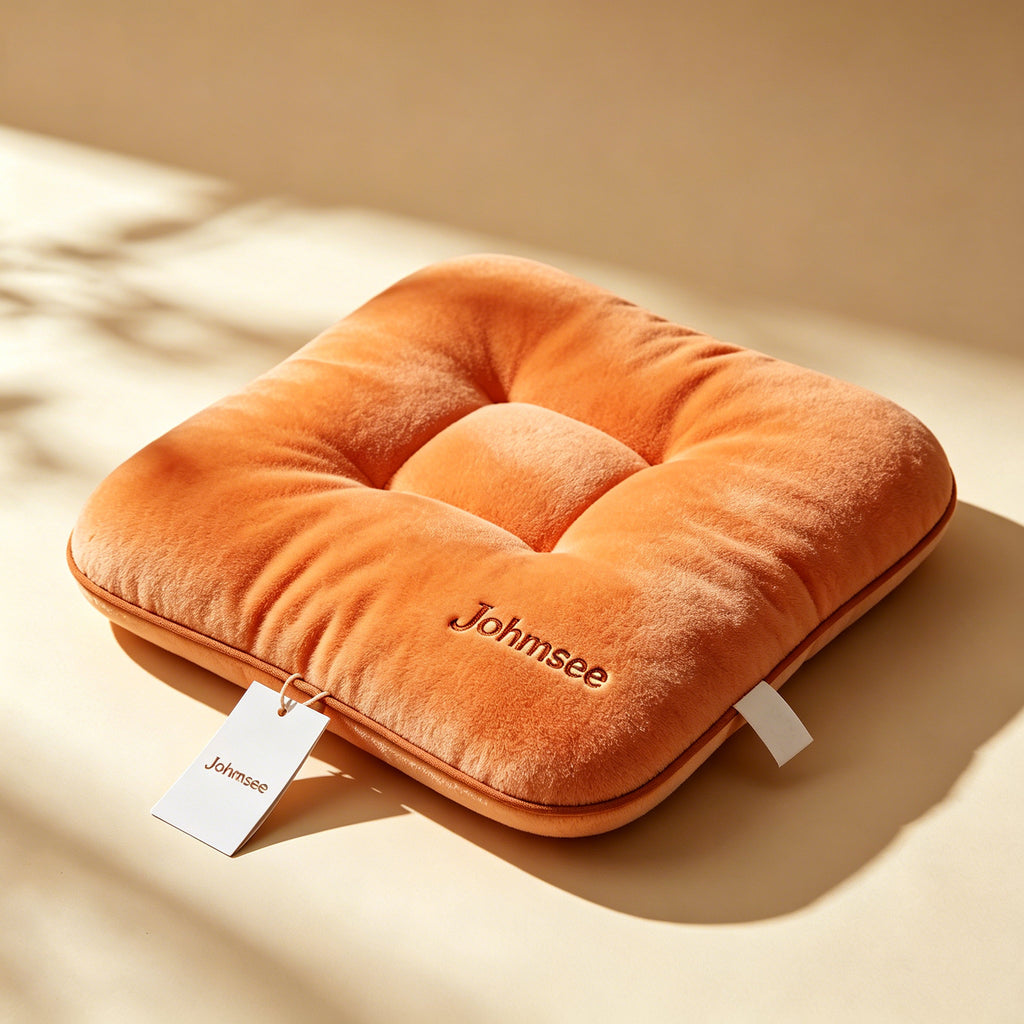 Johmsee Classic Orange Chair Cushions, Soft Plush Breathable Thickened Comfort Cheap Lazy Sofa Seat Pad, Sweat-Winning Skin-Friendly Adjustable Backrest Floor Jerseys for Home Office Daily Use