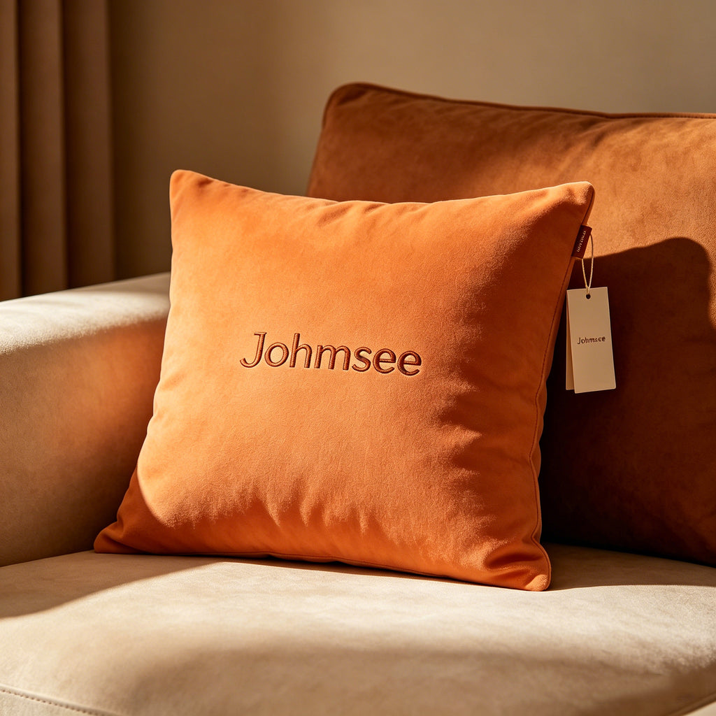 Johmsee Classic Orange Bolsters, Premium Soft Skin-Friendly Breathable Plush Filled Comfort Cheap Sofa Cushion Pillows, All-Match Home Bedroom Couch Decorative Back Pillows for Daily Use