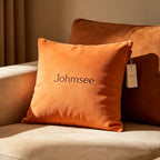 Johmsee Classic Orange Bolsters, Premium Soft Skin-Friendly Breathable Plush Filled Comfort Cheap Sofa Cushion Pillows, All-Match Home Bedroom Couch Decorative Back Pillows for Daily Use