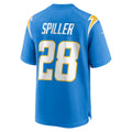 Johmsee LA.Chargers #28 Isaiah Spiller Powder Blue Team Game Jersey