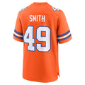 Johmsee D.Broncos #49 Dennis Smith Orange Player Game Jersey