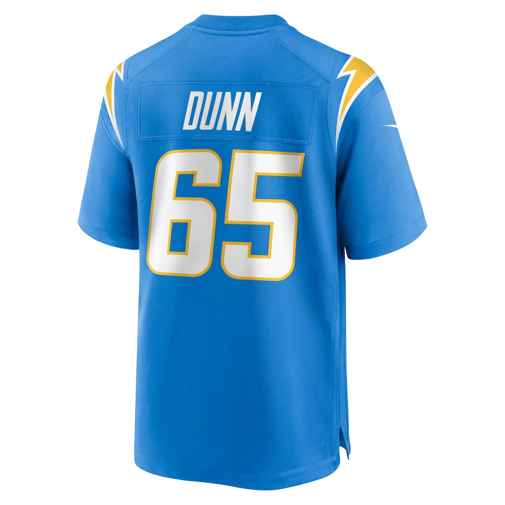 Johmsee LA.Chargers #65 Michael Dunn Powder Blue Team Game Jersey