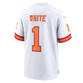 Johmsee TB.Buccaneers #1 Rachaad White White 50th Season Game Jersey