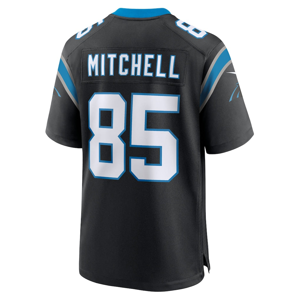 Johmsee C.Panthers #85 James Mitchell Black Team Game Jersey