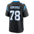 Johmsee C.Panthers #78 Popo Aumavae Black Team Game Jersey