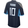 Johmsee T.Titans #10 Vince Young Navy Game Retired Player Jersey