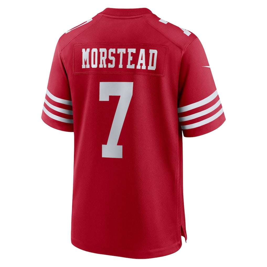 Johmsee SF.49ers #7 Thomas Morstead Scarlet Team Game Jersey
