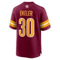 Johmsee W.Commanders #30 Austin Ekeler Burgundy Game Player Jersey