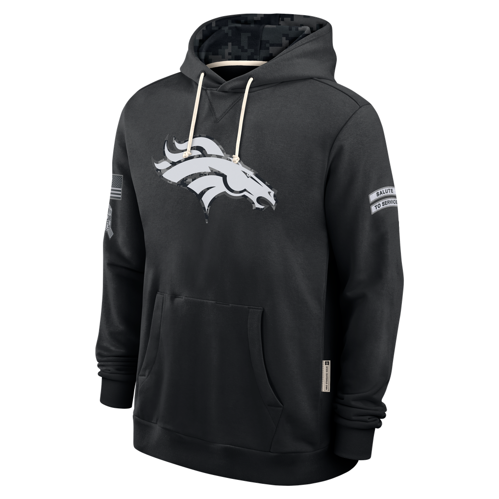 Johmsee D.Broncos Black 2026 Salute to Service Sideline Dri-FIT Pullover Hoodie Jerseys