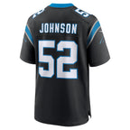 Johmsee C.Panthers #52 DJ Johnson Black Game Jersey