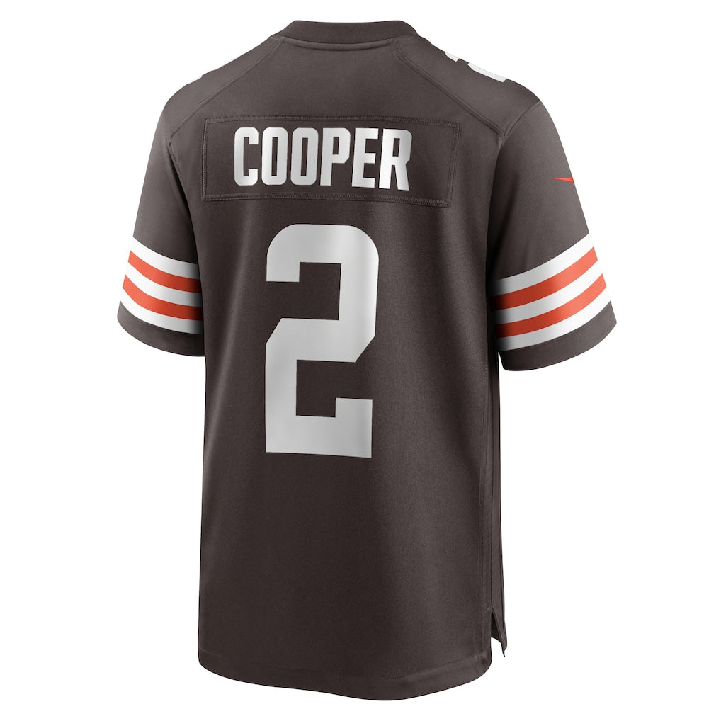 Johmsee C.Browns #2 Amari Cooper Brown Player Game Jersey