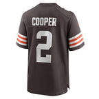 Johmsee C.Browns #2 Amari Cooper Brown Player Game Jersey