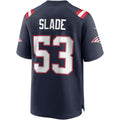 Johmsee NE.Patriots #53 Chris Slade Navy Game Retired Player Jersey