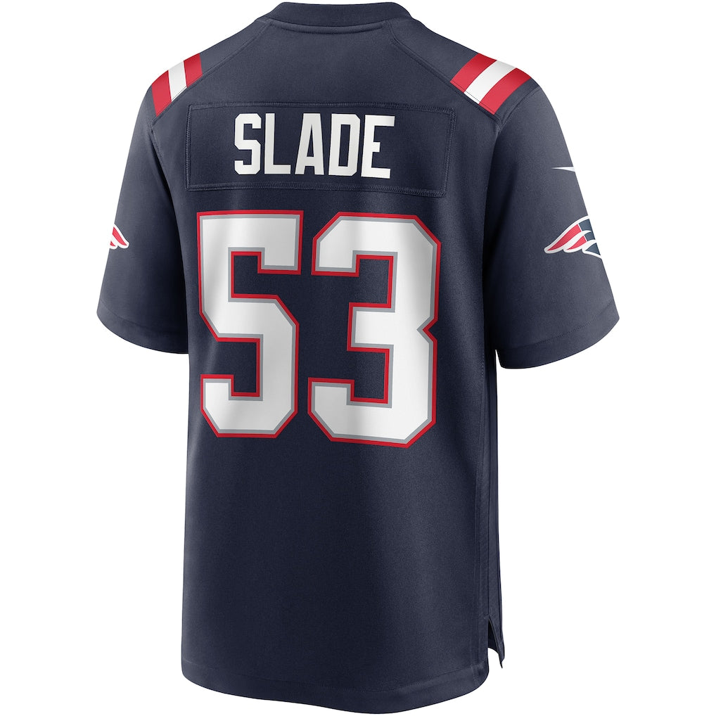 Johmsee NE.Patriots #53 Chris Slade Navy Game Retired Player Jersey