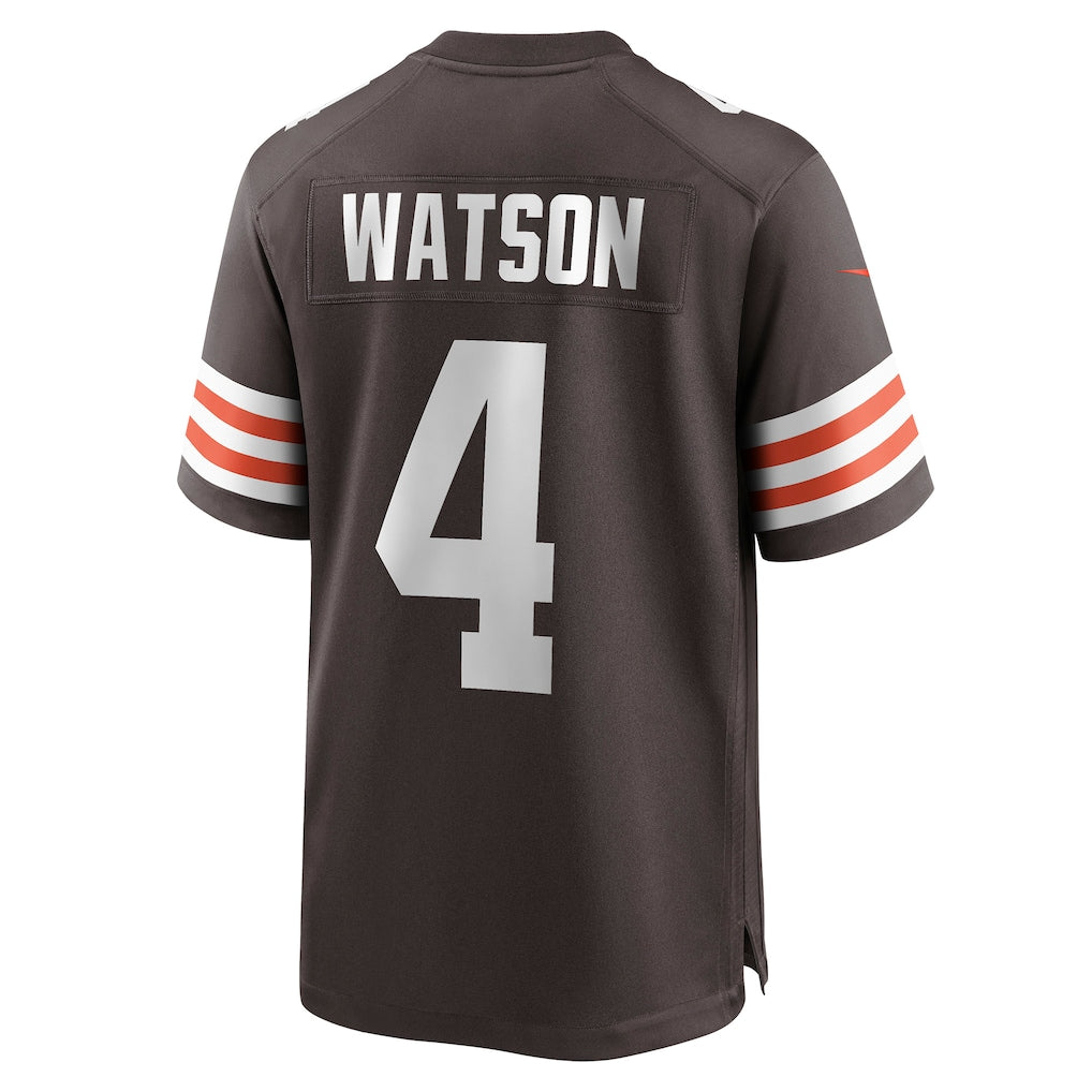 Johmsee C.Browns #4 Deshaun Watson Brown Game Jersey