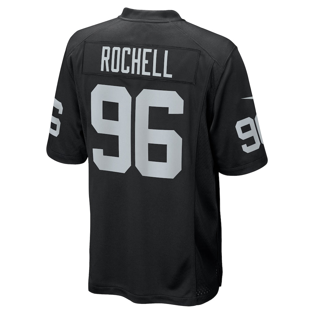 Johmsee LV.Raiders #96 Isaac Rochell Black Team Game Jersey
