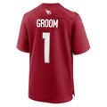 Johmsee A.Cardinals #1 Groom Cardinal Team Game Jersey