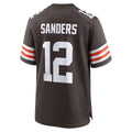 Johmsee C.Browns #12 Shedeur Sanders Brown 2025 NFL Draft Game Jersey