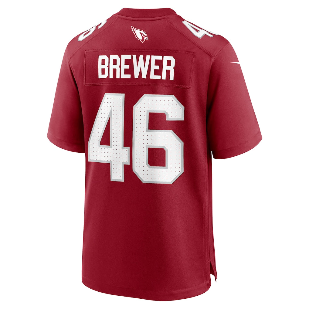 Johmsee A.Cardinals #46 Aaron Brewer Cardinal Team Game Jersey