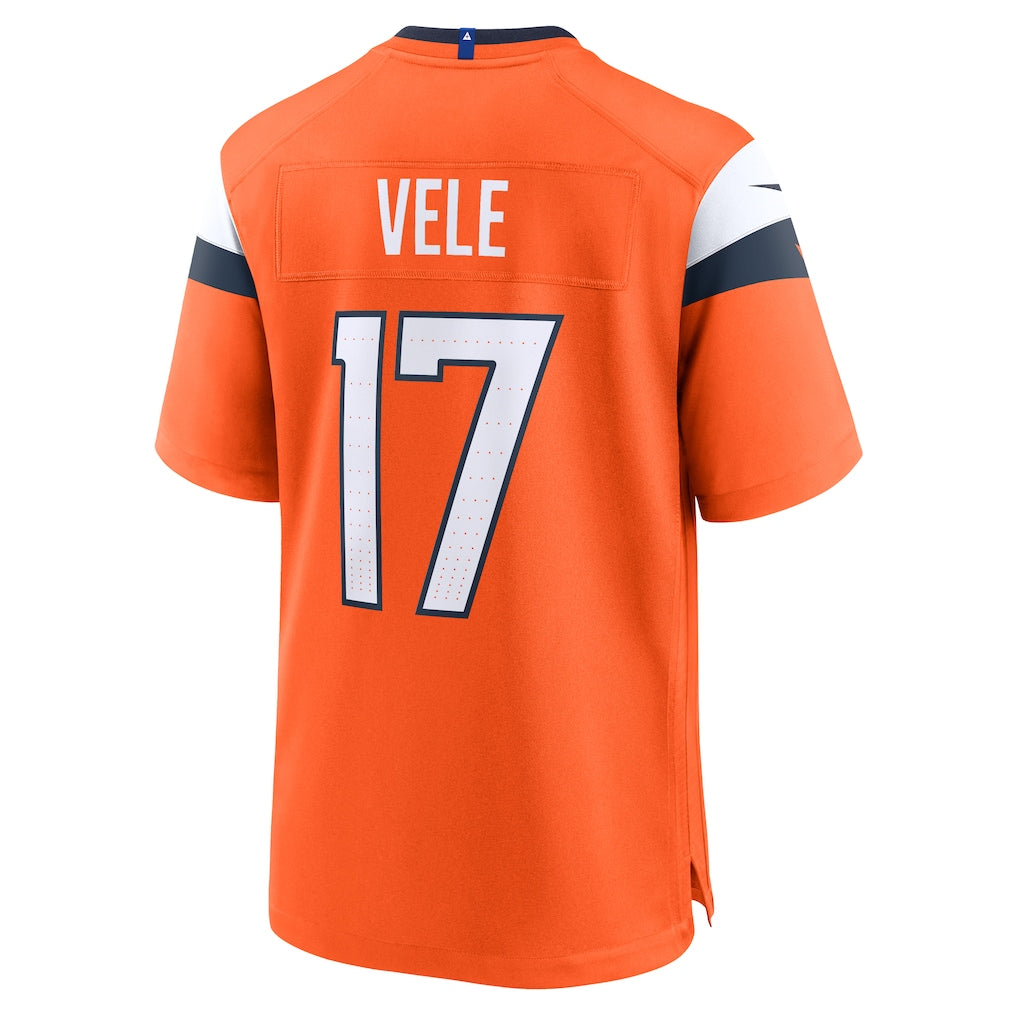 Johmsee D.Broncos #17 Devaughn Vele Orange Team Game Jersey