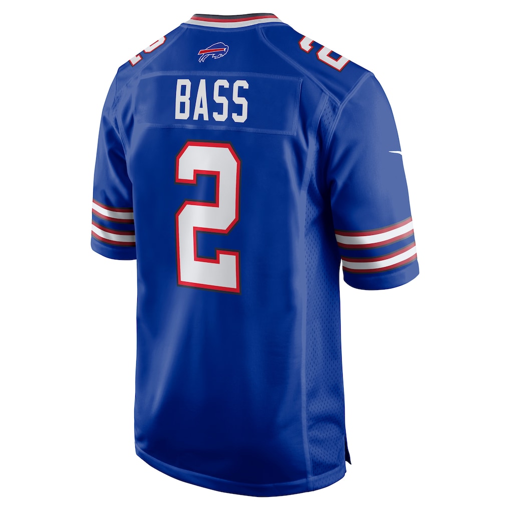 Johmsee B.Bills #2 Tyler Bass Royal Game Player Jersey