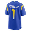 Johmsee LA.Rams #1 Emmanuel Forbes Jr. Royal Team Game Jersey
