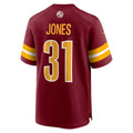 Johmsee W.Commanders #31 Jonathan Jones Burgundy Team Game Jersey