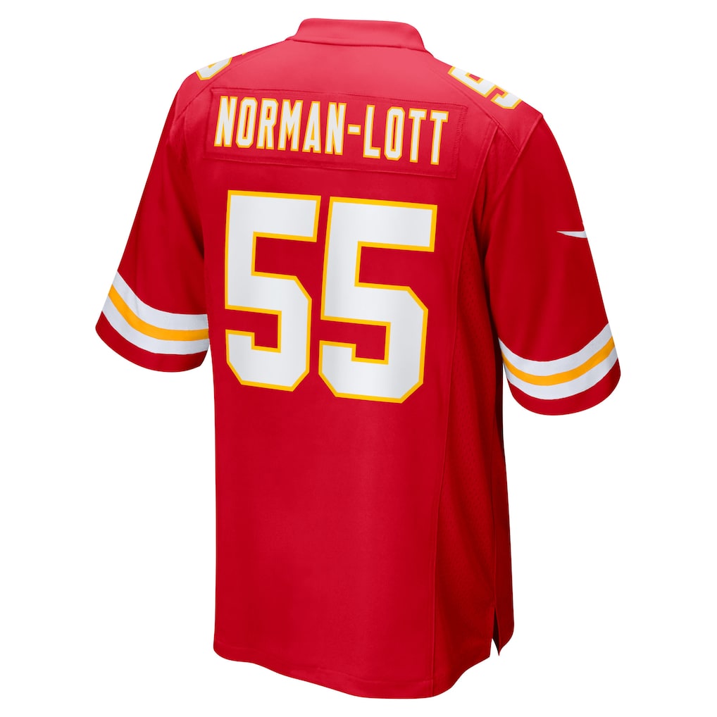 Johmsee KC.Chiefs #55 Omarr Norman-Lott Red Team Game Jersey