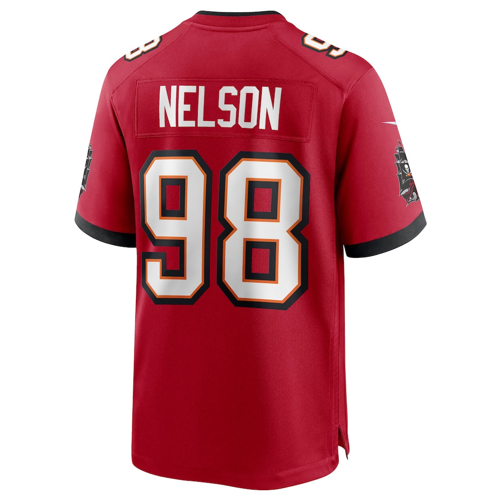 Johmsee TB.Buccaneers #98 Anthony Nelson Red Game Jersey