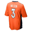 Johmsee D.Broncos #3 Russell Wilson Orange Game Jersey