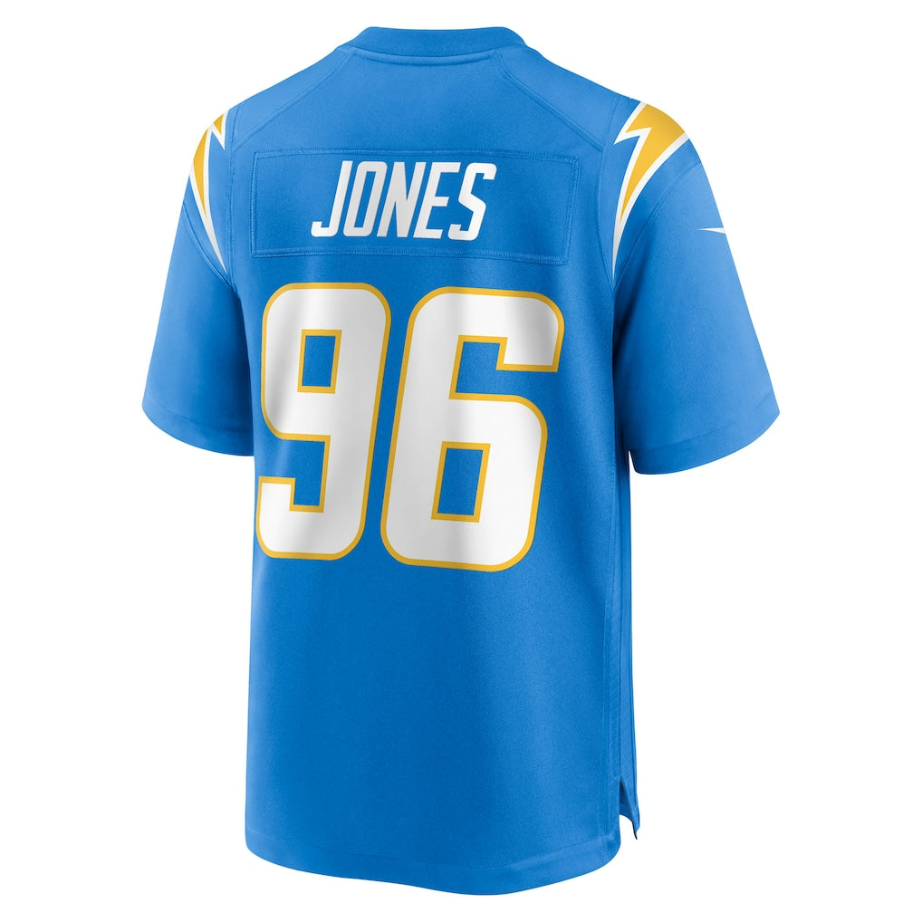 Johmsee LA.Chargers #96 Naquan Jones Powder Blue Team Game Jersey