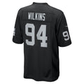 Johmsee LV.Raiders #94 Christian Wilkins Black Team Game Jersey