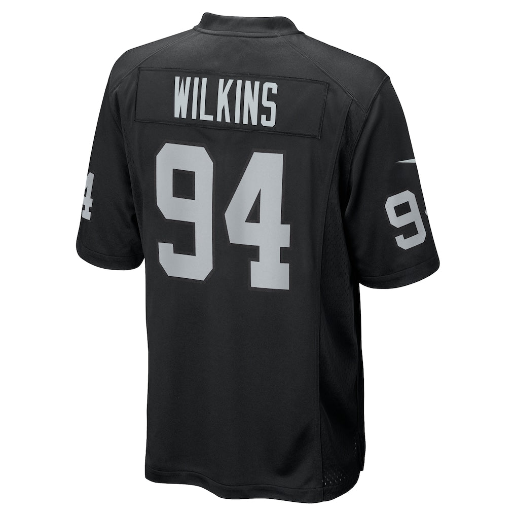 Johmsee LV.Raiders #94 Christian Wilkins Black Team Game Jersey