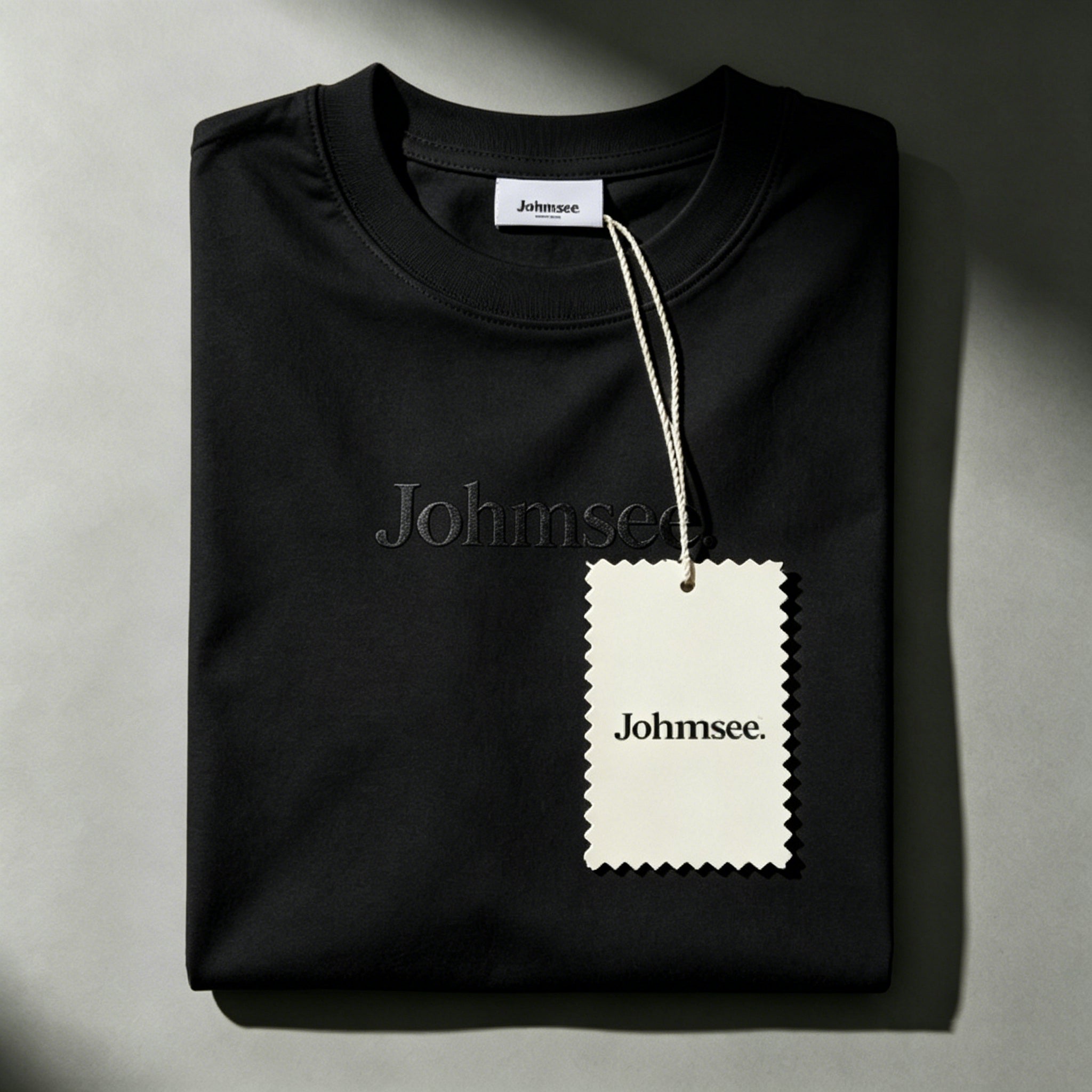 Johmsee Classic Logo Black T-shirt