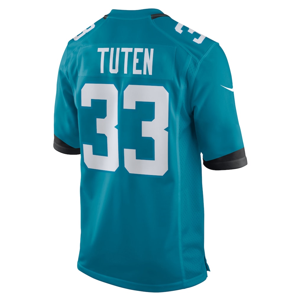 Johmsee J.Jaguars #33 Bhayshul Tuten Teal Team Game Jersey