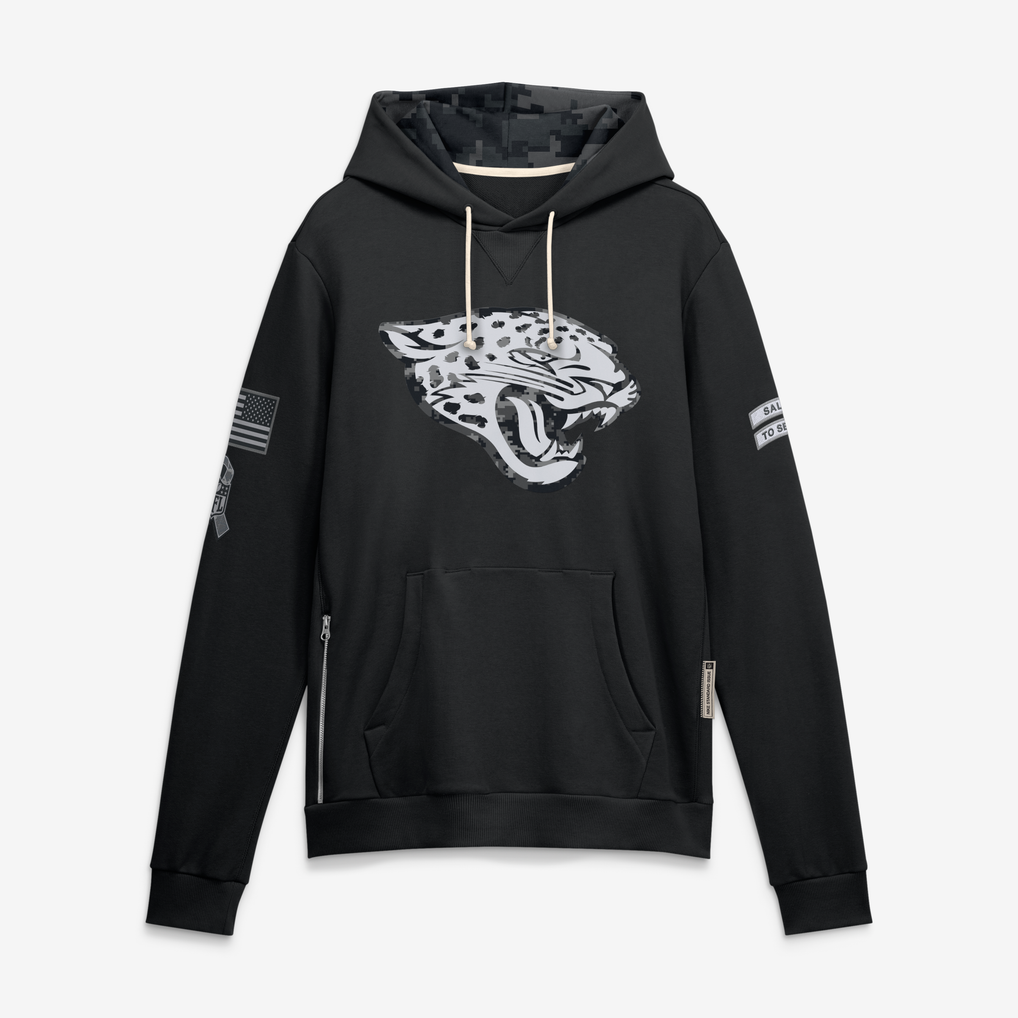 Johmsee J.Jaguars Black 2026 Salute to Service Sideline Dri-FIT Pullover Hoodie Jerseys