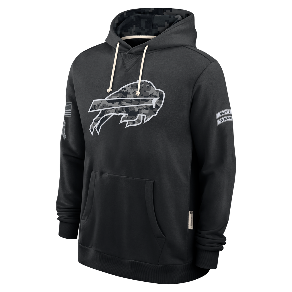 Johmsee B.Bills Black 2026 Salute to Service Sideline Dri-FIT Pullover Hoodie Jerseys