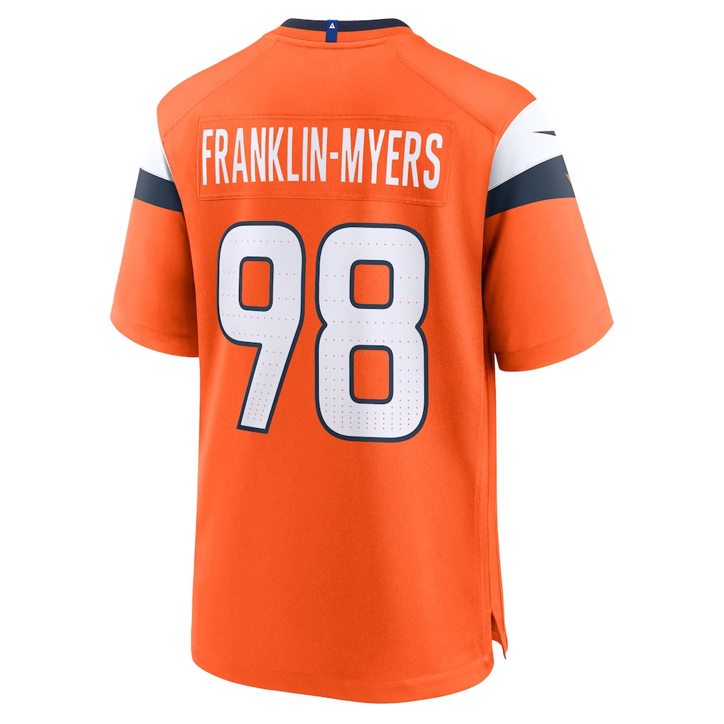 Johmsee D.Broncos #98 John Franklin-Myers Orange Team Game Jersey