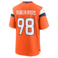 Johmsee D.Broncos #98 John Franklin-Myers Orange Team Game Jersey