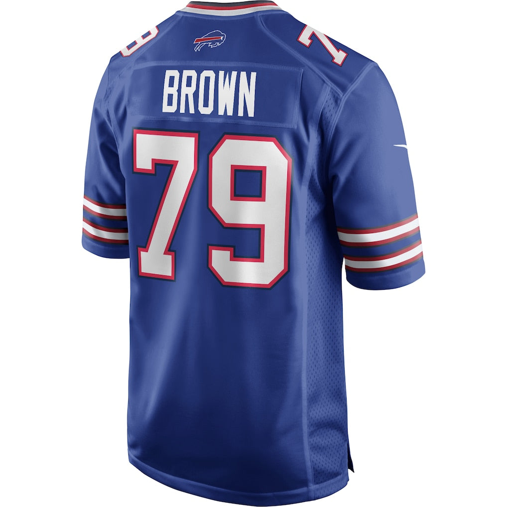 Johmsee B.Bills #79 Ruben Brown Royal Game Retired Player Jersey