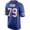 Johmsee B.Bills #79 Ruben Brown Royal Game Retired Player Jersey