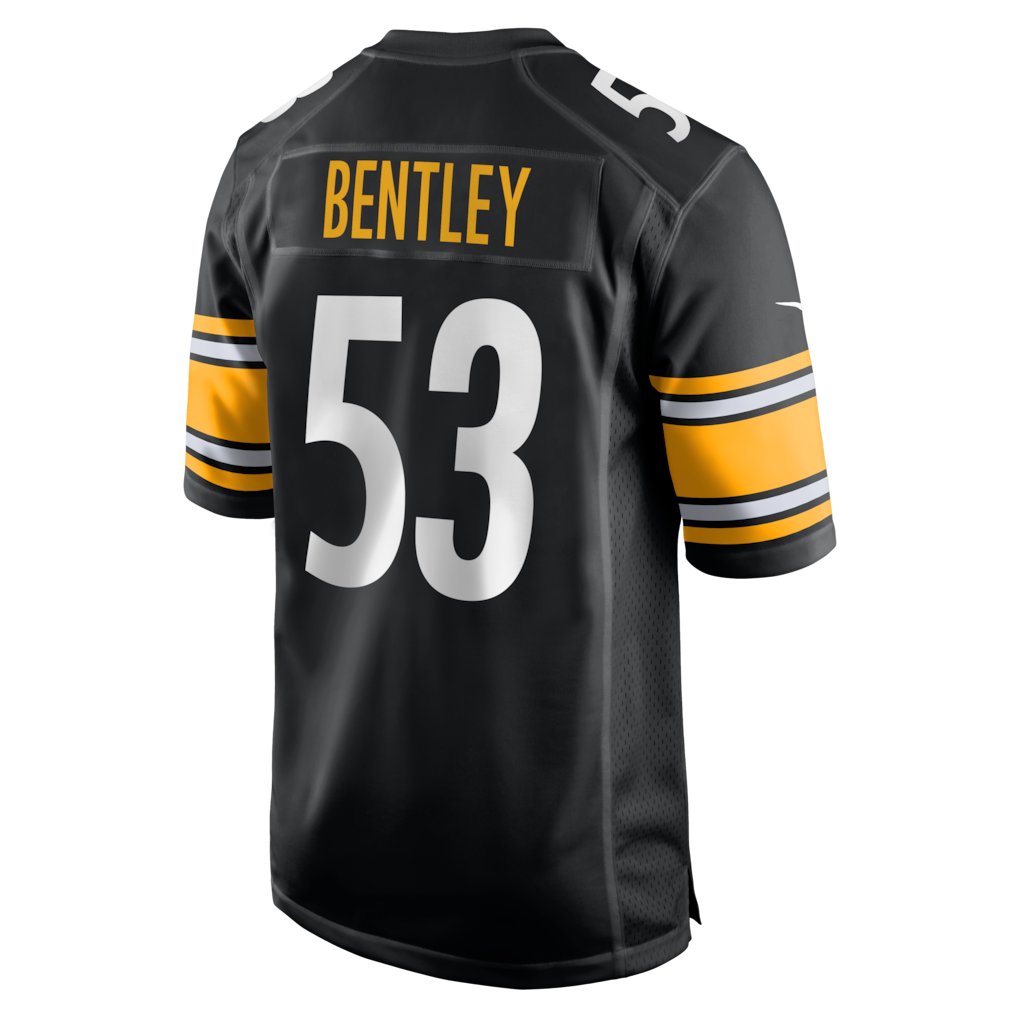 Johmsee P.Steelers #53 JaWhaun Bentley Black Team Game Jersey
