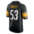 Johmsee P.Steelers #53 JaWhaun Bentley Black Team Game Jersey