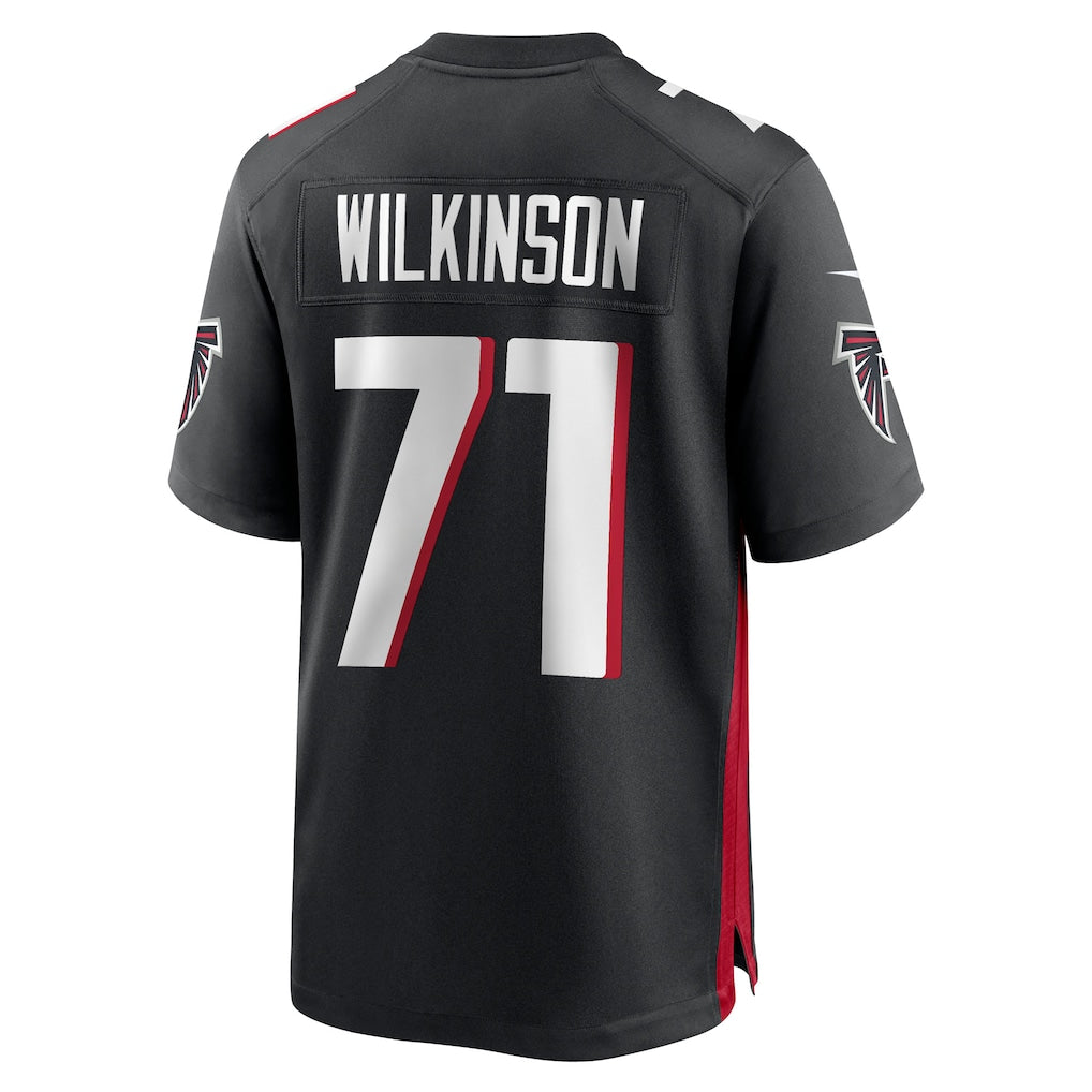 Johmsee A.Falcons #71 Elijah Wilkinson Black Team Game Jersey