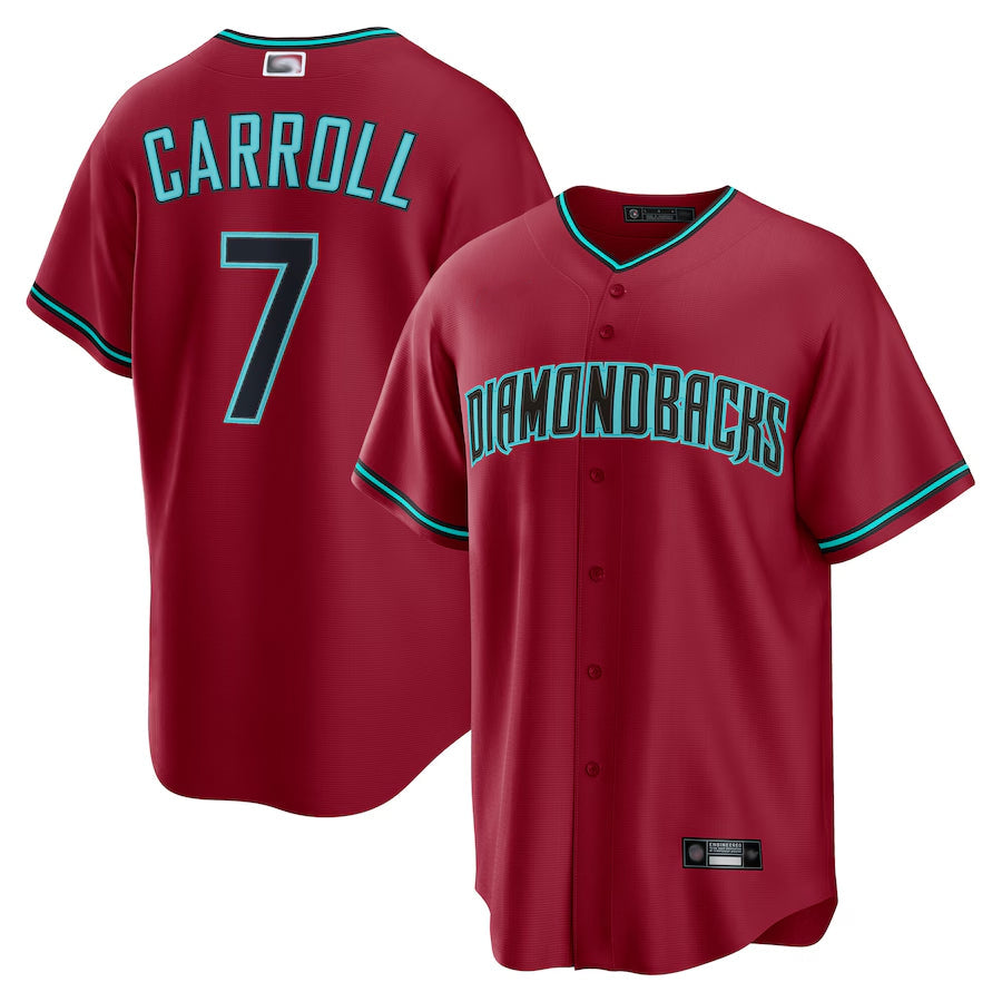 Johmsee A.Diamondbacks #7 Corbin Carroll Player Red Home Replica Personalized Stitched Jerseys