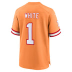 Johmsee TB.Buccaneers #1 Rachaad White Orange Alternate Game Jersey