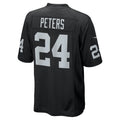 Johmsee LV.Raiders #24 Marcus Peters Black Team Game Jersey