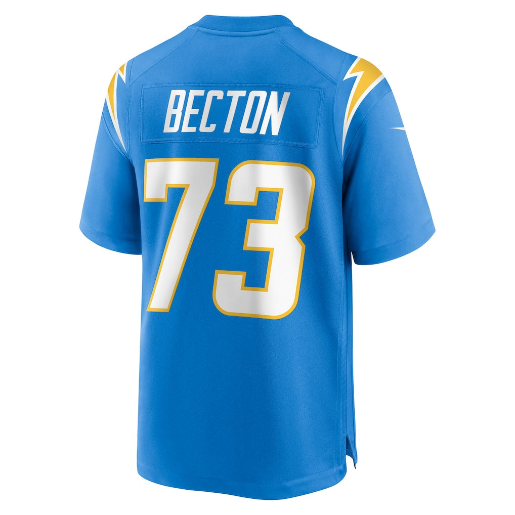 Johmsee LA.Chargers #73 Mekhi Becton Powder Blue Team Game Jersey