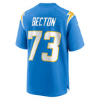 Johmsee LA.Chargers #73 Mekhi Becton Powder Blue Team Game Jersey