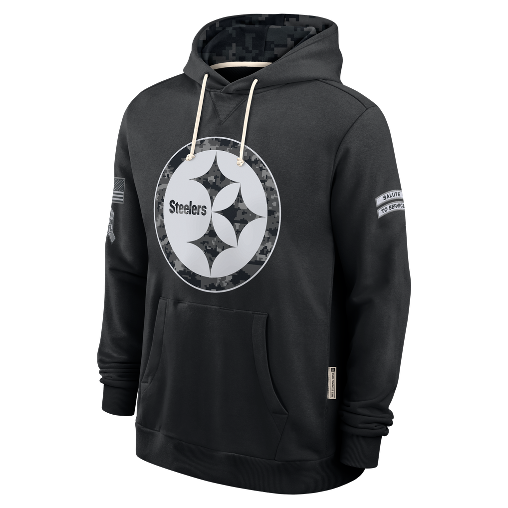 Johmsee P.Steelers Black 2026 Salute to Service Sideline Dri-FIT Pullover Hoodie Jerseys